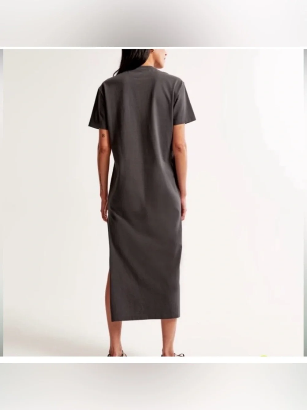 Abercrombie & Fitch Grey Crewneck T-Shirt Maxi Dress Size M